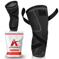 🏀 best support & pain relief knee brace compression sleeve with strap for meniscus tear, arthritis, running, basketball, mcl, jogging and recovery (black, x-small) логотип