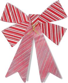 img 1 attached to Christmas Bows White Stripes Sizes
