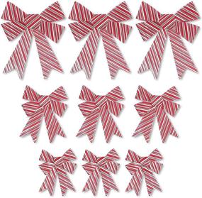 img 4 attached to Christmas Bows White Stripes Sizes