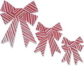 img 3 attached to Christmas Bows White Stripes Sizes