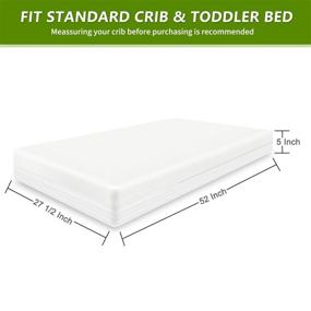 img 2 attached to 🛏️ Dual Sided Sleep System Crib and Toddler Bed Mattress - Premium Breathable Baby Mattress for Infants and Toddlers with Removable Cover, Reversible Comfort Memory Foam - White