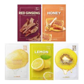 img 1 attached to 🎭 SAEM Natural Facial Mask Sheet 20-Pack - Korean Skincare Moisturizing and Nourishing Face Masks for Variety Combo Pack 21ml