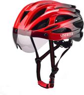 🚲 xinerter adult bike helmet - road bike helmet with detachable magnetic goggles visor and cycling mask - removable replacement lining - adjustable size: 22-24 inches - suitable for men and women logo