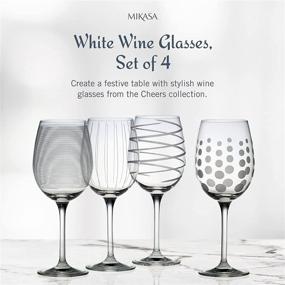 img 3 attached to 🍷 Mikasa Set of 4 Cheers White Wine Glasses, Clear - Improved SEO