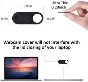 img 3 attached to Ultra Thin Webcam Cover Slide - 6 Pack, Laptop, Tablet, Smartphone, Computer Camera Cover to Safeguard Your Privacy and Security (Black)