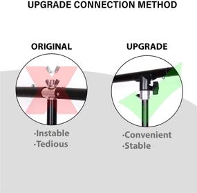 img 3 attached to RAUBAY Double Sided Green Screen Photography Backdrop Stand Kit - T-Shape Adjustable Background Stand with 2-in-1 Green and White Background Backdrop, Perfect for Photographic Studio and Photoshoots