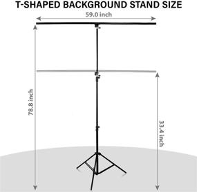 img 2 attached to RAUBAY Double Sided Green Screen Photography Backdrop Stand Kit - T-Shape Adjustable Background Stand with 2-in-1 Green and White Background Backdrop, Perfect for Photographic Studio and Photoshoots