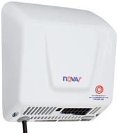 🔌 world dryer 0833 nova-1 economical surface mounted plug-in hand dryer for quick installation, standard 110-120v wall outlet, aluminum cover in white logo