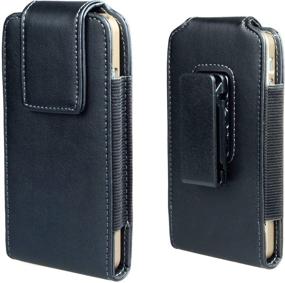 img 4 attached to 📱 Gcepls Leather Holster Case for iPhone Se 2020/ 8/ 7/ 6s: Ultimate Carrier with Belt Clip Holster - Vertical Black