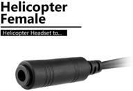 🚁 enhance communication efficiency: helicopter u-174 plug aviation headset to general aviation(ga) adapter cable logo