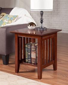 img 1 attached to Impressive Atlantic Furniture Mission End Table in Luxurious Walnut Finish: Elevate Your Space