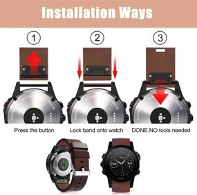 img 1 attached to 👉 Upgrade Your Garmin Fenix 6S with Junboer Compatible Premium Leather Watch Band, 20mm Quick Fit Replacement Strap - Perfect for Fenix 6S Pro, 5S & D2 Delta S Smartwatches!