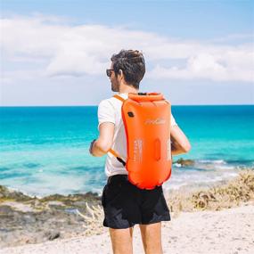 img 1 attached to 🏊 ProCase Swim Buoy Backpack - 35L Swimming Bubble Safety Float, Waterproof Dry Bag with Detachable Shoulder Strap, Ideal for Boating, Kayaking, Fishing, Rafting, Swimming, Beach, Hiking, Camping - Orange