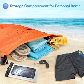 img 2 attached to 🏊 ProCase Swim Buoy Backpack - 35L Swimming Bubble Safety Float, Waterproof Dry Bag with Detachable Shoulder Strap, Ideal for Boating, Kayaking, Fishing, Rafting, Swimming, Beach, Hiking, Camping - Orange