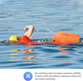img 3 attached to 🏊 ProCase Swim Buoy Backpack - 35L Swimming Bubble Safety Float, Waterproof Dry Bag with Detachable Shoulder Strap, Ideal for Boating, Kayaking, Fishing, Rafting, Swimming, Beach, Hiking, Camping - Orange