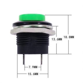 img 1 attached to Twidec/10Pcs Momentary Push Button Switch SPST AC250V/3A AC125V/6A Mini Off(ON) NO Green R13-507G