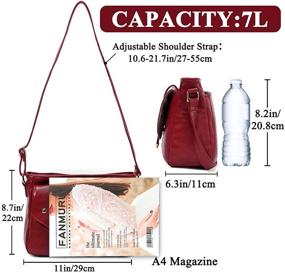 img 2 attached to 👜 Женские сумки через плечо: VASCHY Мягкая водоотталкивающая сумка из искусственной кожи PU