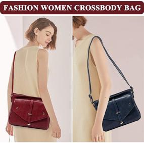 img 3 attached to 👜 Women's Crossbody Bags: VASCHY Soft Water-Resistant PU Leather Shoulder Purse Handbags