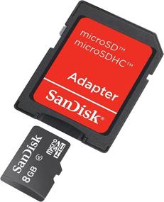 img 1 attached to High-performance 8GB Sandisk MicroSDHC Memory Card with SD Adapter - Expand Your Device Storage!