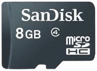 high-performance 8gb sandisk microsdhc memory card with sd adapter - expand your device storage! logo