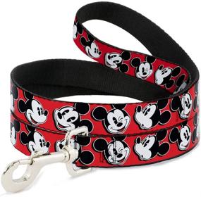 img 2 attached to 🐾 Buckle-Down Mickey Mouse Expressions Dog Leash: Available in Various Sizes and Colors for Dogs and Cats