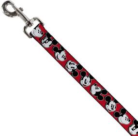 img 1 attached to 🐾 Buckle-Down Mickey Mouse Expressions Dog Leash: Available in Various Sizes and Colors for Dogs and Cats