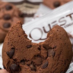 img 3 attached to 🍪 Quest Nutrition Protein Cookie - Double Chocolate Chip: 15g Protein, 5g Net Carbs, 240 Cals, Gluten & Soy Free, High Protein Snack