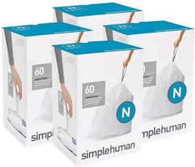 img 3 attached to 🗑️ simplehuman Code N Custom Fit Drawstring Trash Bags, 45-50L/12-13 Gal, White, Pack of 200