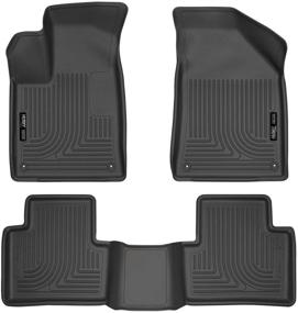 img 4 attached to 🐺 Husky Liners Weatherbeater Front & 2nd Seat Floor Mats for 2015-16 Chrysler 200 - Black (99071)