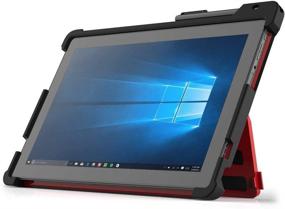 img 2 attached to 📱 Gumdrop DropTech Case - Commercial, Business, Office Essential for Lenovo Miix 520 and Miix 510 2-in-1 Laptop - Black/Red, Rugged, Shock Absorbing, Extreme Drop Protection