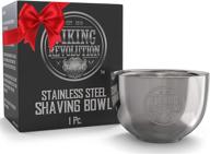 premium stainless steel shaving soap bowl - double layer, unbreakable shaving mug for wet shave and shave cream/soap logo