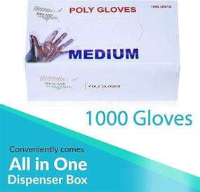 img 3 attached to 🧤 Upper Midland's 1000 Poly Food Service Gloves: Disposable, Powder and Latex Free, Ultimate Hygiene Solution