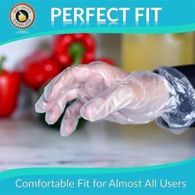 img 2 attached to 🧤 Upper Midland's 1000 Poly Food Service Gloves: Disposable, Powder and Latex Free, Ultimate Hygiene Solution