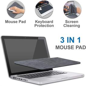 img 2 attached to 🍌 SenseAGE 3-in-1 Mouse Pad: Multi-Functional Microfiber Mat for Laptop, Keyboard, and Monitor, Portable & Washable, Banana Design