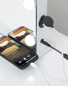 img 2 attached to 💄 Hollywood Vanity Mirror with Lights - Lighted Makeup Mirror with 3 Color Modes & USB Port - Large Light Up Mirror for Dressing Room, Tabletop or Wall-Mounted - 18 Dimmable Bulbs - Size: L31.49 X H23.62 Inch