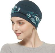 🎗️ bamboo double layered comfort beanie: ideal headwear for cancer patients, chemo patients, women with hair loss logo