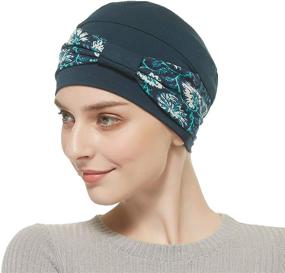 img 4 attached to 🎗️ Bamboo Double Layered Comfort Beanie: Ideal Headwear for Cancer Patients, Chemo Patients, Women with Hair Loss