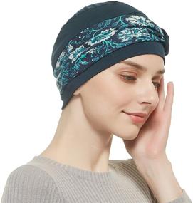 img 3 attached to 🎗️ Bamboo Double Layered Comfort Beanie: Ideal Headwear for Cancer Patients, Chemo Patients, Women with Hair Loss