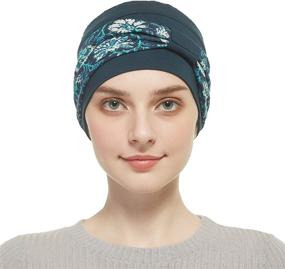 img 2 attached to 🎗️ Bamboo Double Layered Comfort Beanie: Ideal Headwear for Cancer Patients, Chemo Patients, Women with Hair Loss