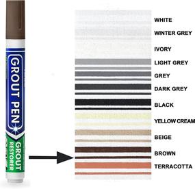 img 3 attached to Waterproof Brown Grout Pen Marker: Tile Grout Colorant and Sealer with 5mm Narrow Tip (7mL)
