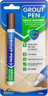 waterproof brown grout pen marker: tile grout colorant and sealer with 5mm narrow tip (7ml) логотип
