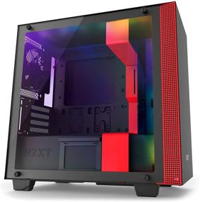 img 3 attached to 🕹️ 2018 NZXT H400i MicroATX Игровой корпус: CAM-Powered умное устройство, закаленное стекло, готовность к водяному охлаждению (Черно-красный)