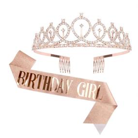 img 4 attached to Crowns Women CIEHER Birthday Rhinestone