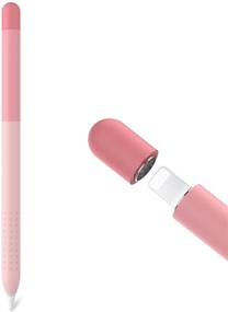 img 4 attached to 🌸 Gradient Pink Silicone Protective Sleeve Cover Case for Apple Pencil 1st Generation - Delidigi Gradient Color Accessories
