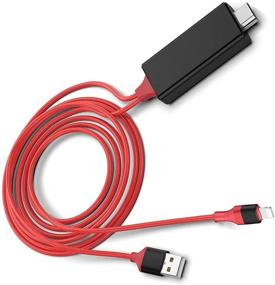 img 4 attached to 🔌 Кабель адаптера HDMI 1080P для iPhone на ТВ проектор монитор [Без необходимости в источнике питания, подключи и играй] - Цифровой AV конвертер адаптер HDMI для iPhone 12 Mini 11 SE X 8 7, совместим с iPad