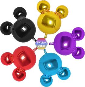 img 2 attached to 🐭 4Pcs Black Mouse Head Foil Balloons: Perfect Mouse Birthday Party Supplies for Kids - 24" Mouse Mylar Balloons for 1st Birthday, Oh Twoodles, Baby Shower, New Year's Eve Décor