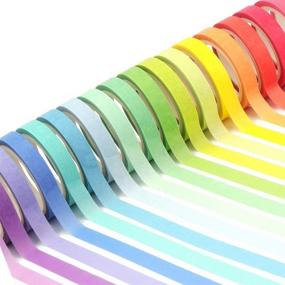 img 2 attached to 🎁 VIVIQUEN 20 Rolls Washi Tape Set: Colorful Decorative Thin Tapes for Children, Gifts, and Wrapping (7.5MM)