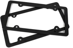 img 2 attached to Enhance Your Car's Look with X AUTOHAUX Aluminum Alloy License Plate Frame - Black (2 Pcs)