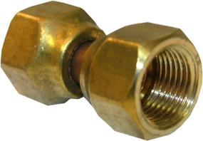 img 1 attached to 🔌 LASCO 17-5931 3/8-Inch Female Flare Brass Adapter with Swivel Functionality