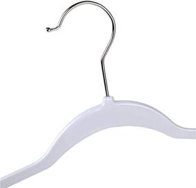 img 1 attached to 👗 50 Gray Thin Compact Hangers - Premium Quality Non Velvet & Non Flocked Plastic with Swivel Hook